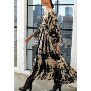 Young Fabulous & Broke Tie-Dye Oversized Maxi Dress Womens M Boho Chic Festival